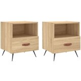 vidaXL Nočna omarica 2 kosa sonoma hrast 40x35x47,5 cm inženirski les | Shoptok.si