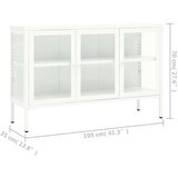 vidaXL komoda bijela 105 x 35 x 70 cm od čelika i stakla | shoptok.hr