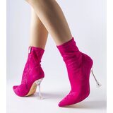 Gemre Pink ankle boots with decorative heel Ferguson Cene