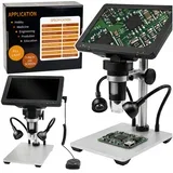 Educational Digital Microscope Remote Control Wired 1200X LCD 7 INCH HD Camera