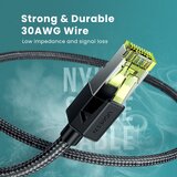 Ugreen UTP Cat7 oklopljen pleten okrogel kabel z modularnim RJ45 Ethernet priključkom 2M | Shoptok.si