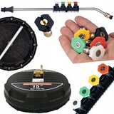 Rosfix professional t-racer 15-PALČNA krtača s 1/4" hitrim priključkom + 1/4" upognjena 15° kopija za tlačni čistilec s kompletom 5 šob in držalom, (21739187) Cene