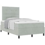  s opruga kutije Svijetlo siva 120 x 190 cm Baršun | shoptok.hr