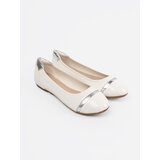 Shelvt White ballerinas with silver decoration | shoptok.hr