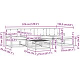 Set vanjskih sofa 6 pcs Bijela i bež 79 x 79 x 37 cm Poliester | shoptok.hr