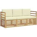  Setovi sofa 3 kom. Bijela i krem Polyester | shoptok.hr