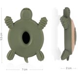 Zopa Silicone Wooden Teether Turtle grickalica za bebe 0 m+ Mustard Yellow 1 kom | shoptok.hr