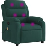 Maison Chic masažni naslanjač - Relax naslanjač temno zelen žamet, (22134890) | Shoptok.si