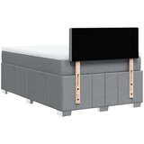vidaXL Boxspring postelja z vzmetnico svetlo siva 120x190 cm blago | Shoptok.si