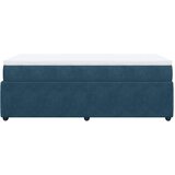 Box spring krevet s madracem tamnoplavi 90x200 cm baršunasti | shoptok.hr