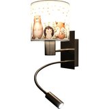 Brilagi LED Flex. lampa BOBO 1xE27/25W/230V + LED/3W mat hrom/bela/životinjice | Eponuda.com