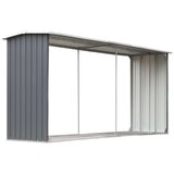  Lopa za drva pocinkano jeklo 330x92x153 cm sive barve, (20722724) Cene