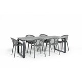 Bonami Selection vrtni blagovaonski set za 6 osoba sa sivim stolicama Joanna i stolom Strong, 210 x 100 cm Cijene