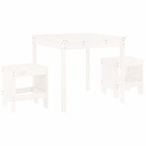  3-dijelni vrtni bistro set bijeli od masivne borovine | shoptok.hr