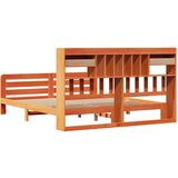 vidaXL Knjižna postelja brez vzmetnice vošč. rjava 180x200 cm borovina | Shoptok.si