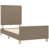  Okvir za krevet bez madraca smeđesivi 100 x 200 cm od tkanine | shoptok.hr