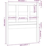  Uzglavlje za krevet boja meda 105,5x4x100 cm masivna borovina | shoptok.hr
