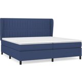  Box spring postelja z vzmetnico modra 200x200 cm blago, (20895312) | Shoptok.si