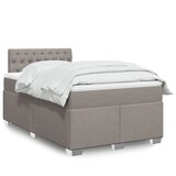 vidaXL Box spring postelja z vzmetnico taupe 120x200 cm blago Cene
