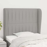 Uzglavlje s ušima svjetlosivo 93x23x118/128 cm od tkanine Cijene