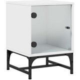 vidaXL Noćni ormarići sa staklenim vratima 2 kom bijeli 35x37x50 cm | shoptok.hr