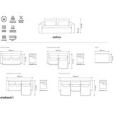 Makamii Bordo rdeč žameten tabure Kapua – | Shoptok.si