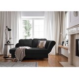 Miuform Antracitno siv ležalnik iz rebrastega žameta (desni kot) Chic Charlotte – | Shoptok.si