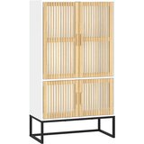  Visoka komoda bijela 70 x 35 x 125 cm od konstruiranog drva | shoptok.hr