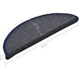  Prostirke za stepenice 15 kom 56x17x3 cm tamno sive i plave poluokrugle | shoptok.hr