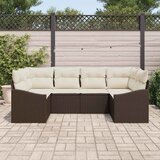  Set sofe 6 kom. Smeđa poliratan 234 x 123,5 x 85 cm | shoptok.hr