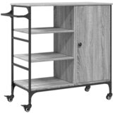  The Living Store Kuhinjski voziček siva sonoma 87,5x38,5x84,5 cm inženirski les - Kuhinjski Voziček, (21500528) | Shoptok.si