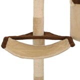  Penjalica za mačke sa stupovima za grebanje od sisala 194 cm bež/smeđa | shoptok.hr