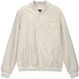 Pull&Bear Prijelazna jakna boja pijeska / sivkasto bež / bijela