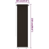  Vanjska roleta za zamračivanje 60 x 230 cm smeđa HDPE | Eponuda.ba