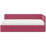  Kutni krevetni okvir s madracem 2 kom. Vinska crvena 100 x 200 cm | Shoptok.si