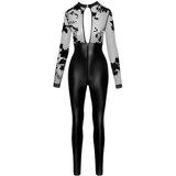 Noir Handmade - kombinezon s čipkastim gornjim dijelom (crni) - L | shoptok.hr