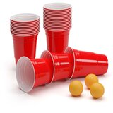BeerCup Andrews, rdeči kozarci za pivo, 473 ml (16 oz), robustni, vključno z žogicami in pravili | Shoptok.si
