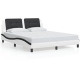  Okvir kreveta s LED-om bez madraca Zadar bijelo-crni 160 x 200 cm | Eponuda.com