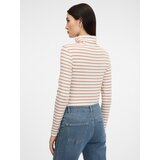 Orsay Beige Women's Striped Long Sleeve T-Shirt - Women's | Shoptok.si