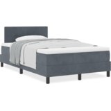 vidaXL Box Spring krevet s madracem tamno sivi mali dvostruki baršun | shoptok.hr