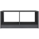 vidaXL Klubska mizica siva 75x50x33,5 cm trdna borovina | Shoptok.si