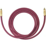 Cinch Audio Priključni kabel [1x Muški cinch konektor - 1x Muški cinch konektor] 3 m Bordo boja pozlaćeni kontakti