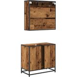  Set namještaja za kupaonicu 2 pcs Staro drvo Konstruirano drvo | shoptok.hr