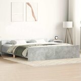  Okvir kreveta s uzglavljem i podnožjem boja betona 180 x 200 cm | Eponuda.com
