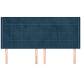  Uzglavlje s ušima tamnoplavo 203x16x118/128 cm baršunasto | shoptok.hr