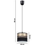  Luster na sajli LIMA 1xE27/60W/230V zlatna/crna | Eponuda.com