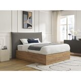Bobochic Paris Siva/sivorjava oblazinjena oblazinjena/iz iverne plošče zakonska postelja s prostorom za shranjevanje z letvenim dnom 160x200 cm Charlie – | Shoptok.si
