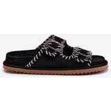 Boto Women's Sandals With Buckles And Decorative Stitching Black Visley | shoptok.hr