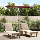  Vrtni suncobran s aluminijskim stupom 180 x 110 cm bordo Cene