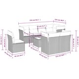  9-dijelni set vrtnih sofa s jastucima bež od poliratana | shoptok.hr